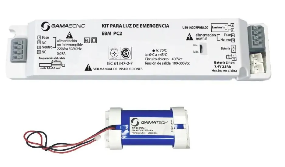 Kit de emergencia para luminarias LED