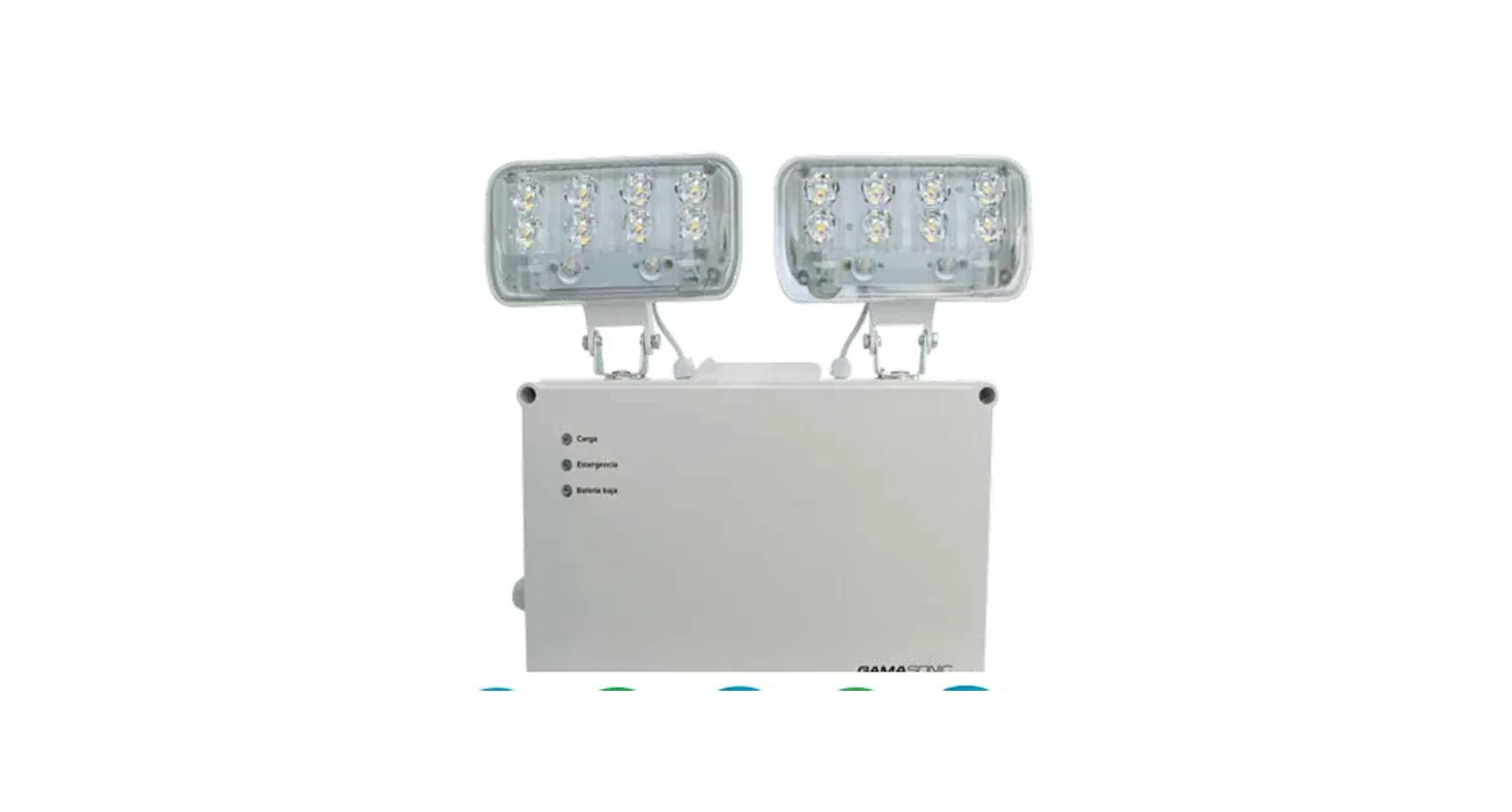 Luminaria de emergencia Gamasonic LED de panel doble